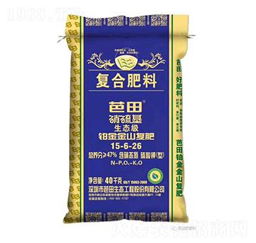 硫酸鉀型鉑金生態(tài)級復合肥料15-6-26-芭田-農之友