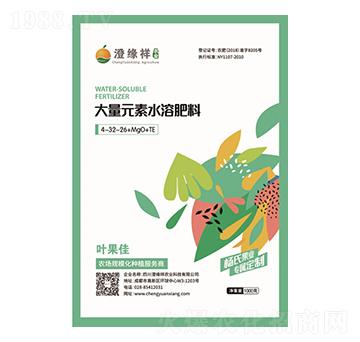 大量元素水溶肥料4-32-26+1MgO+TE-葉果佳-澄緣祥