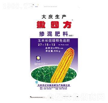 玉米長(zhǎng)效緩釋免追肥27-15-13-撒四方-億豐