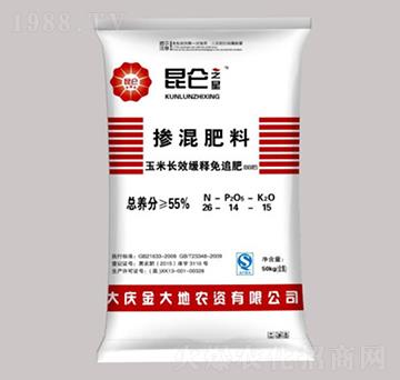 玉米長效緩釋免追肥摻混肥料26-14-15-昆侖之美-永利科技
