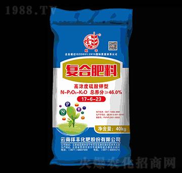 高濃度硫酸鉀型復合肥料17-6-23-螳豐-祥豐商貿